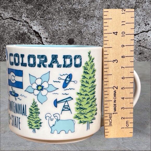 Starbucks Been There Series 2020 Colorado Coffee Mug 14 oz Ceramic Light Blue - Picture 6 of 6
